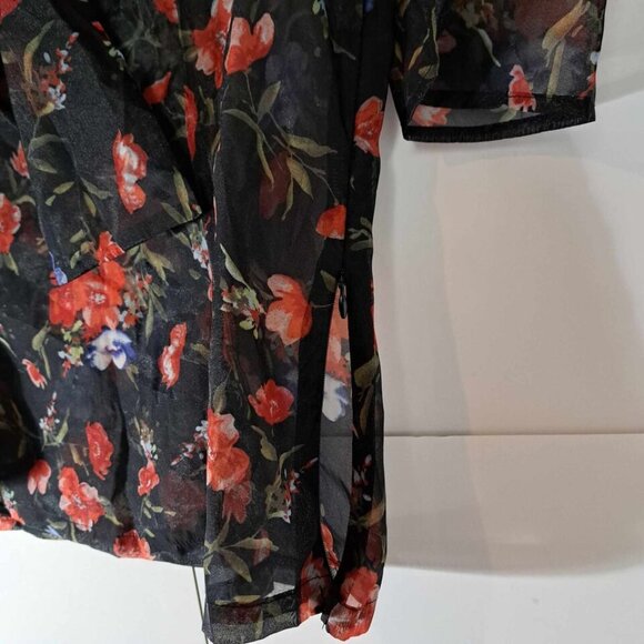 Blouse Women's Floral Multi-Color M2 By Mocha Apparel Size‎ Large - Picture 6 of 13